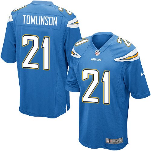 Men's Game LaDainian Tomlinson Nike Jersey Electric Blue Alternate - #21 NFL Los Angeles Chargers